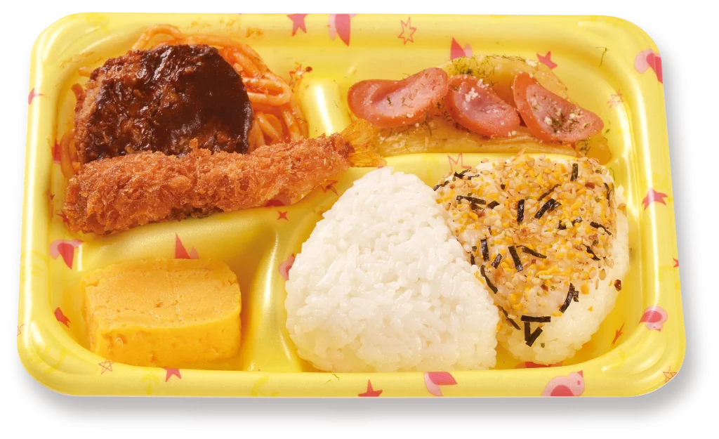 ハンバーグとエビフライ弁当